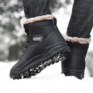Stay Warm and Stylish This Winter with Our Men's High Top Waterproof Padded Snow Boots