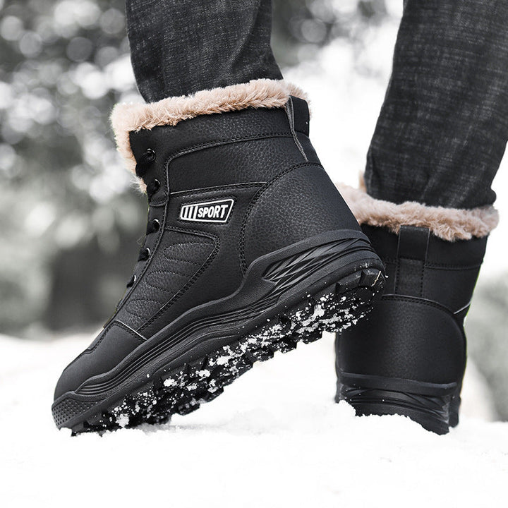 Stay Warm and Stylish This Winter with Our Men's High Top Waterproof Padded Snow Boots