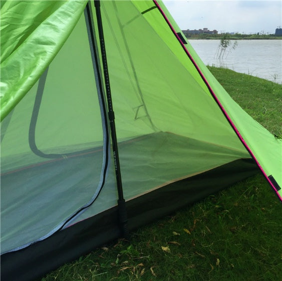 Experience the Great Outdoors with the Poleless Portable Camping Gold-shaped Tent