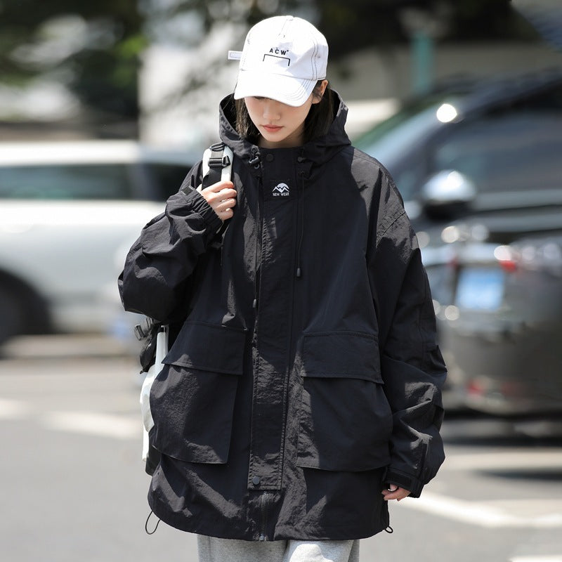 Labeling Large Pocket Hooded Jacket