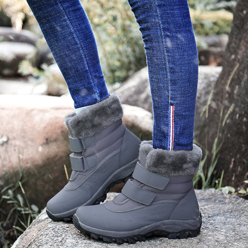 Ladies High-top Plus Velvet Cotton Shoes