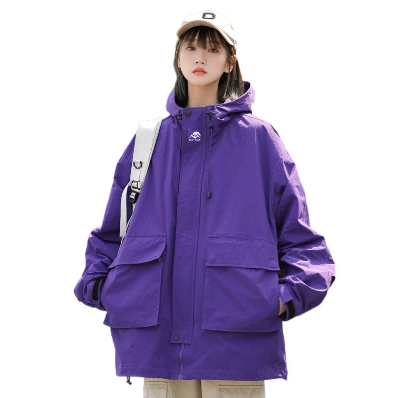 Labeling Large Pocket Hooded Jacket