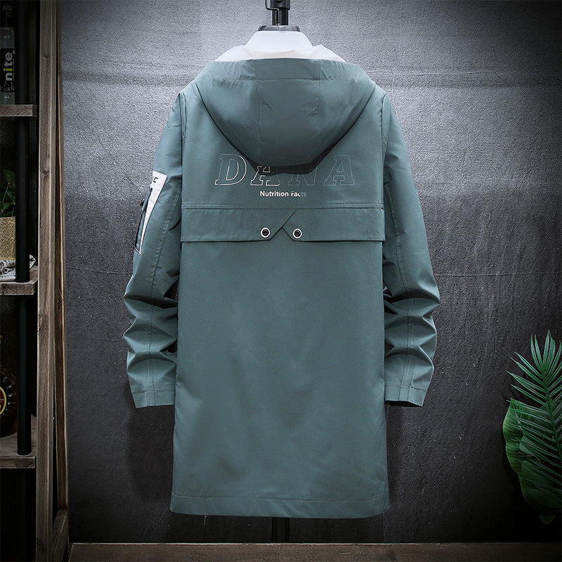 Mid-length Hooded Casual Jacket