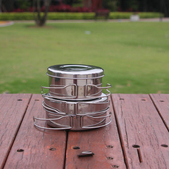 Outdoor Stainless Steel Cookware Suit