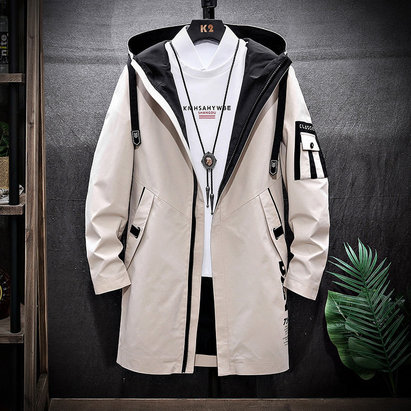 Mid-length Hooded Casual Jacket