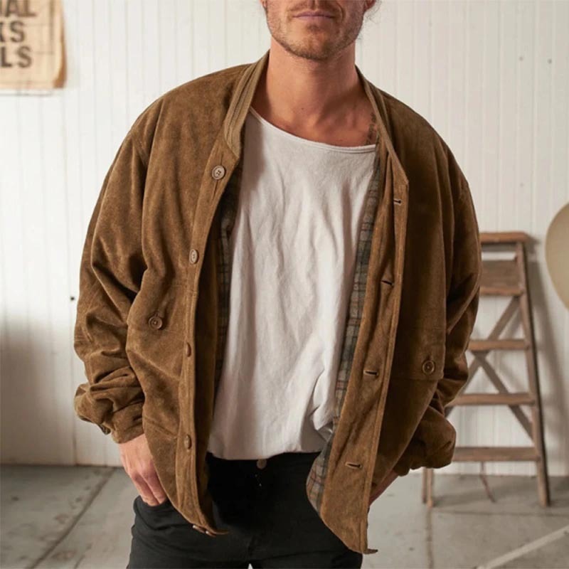 Solid Color Casual Men's Jackets