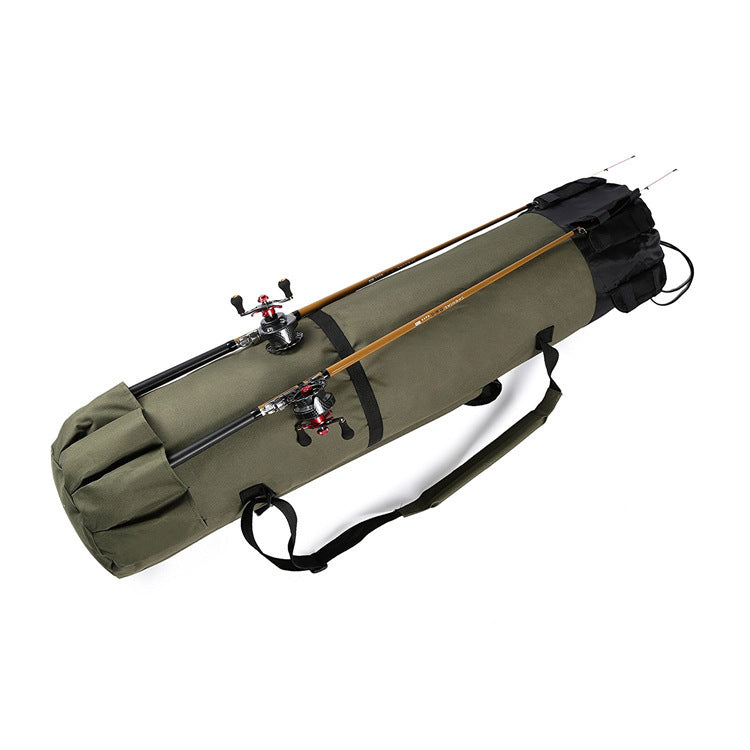 a cylindrical fishing reel Fishing Gear Cylindrical Fishing Bag – Camping Crusaders