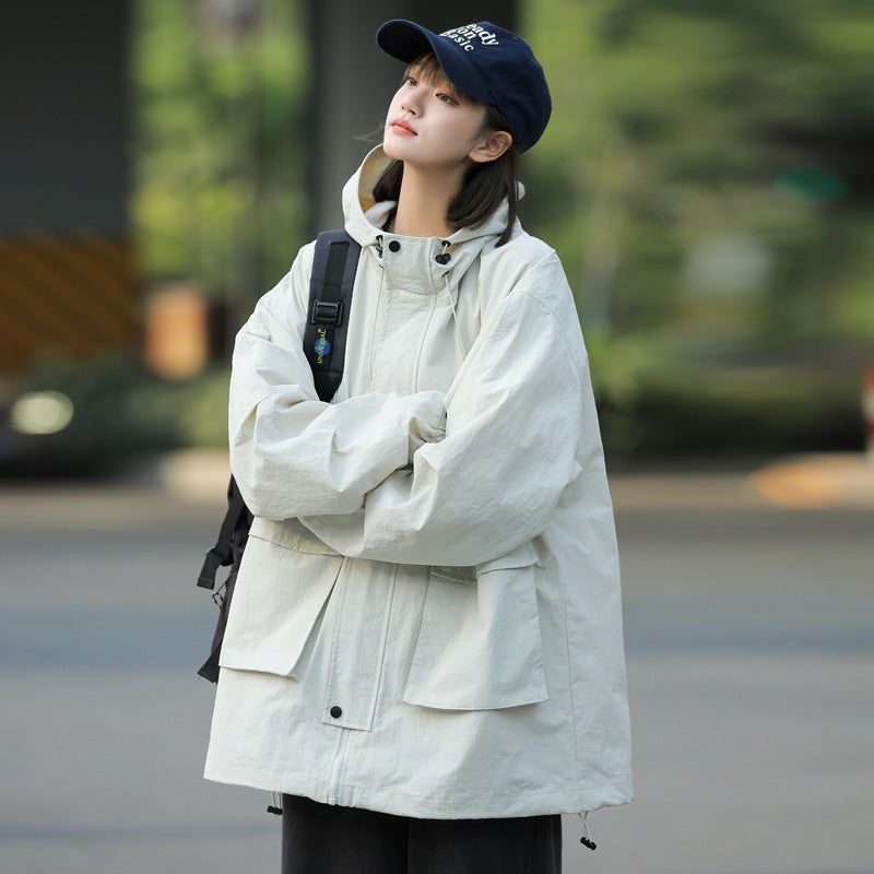 Labeling Large Pocket Hooded Jacket