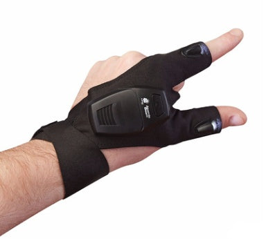 Night Fishing flashlight gloves for with dry battery