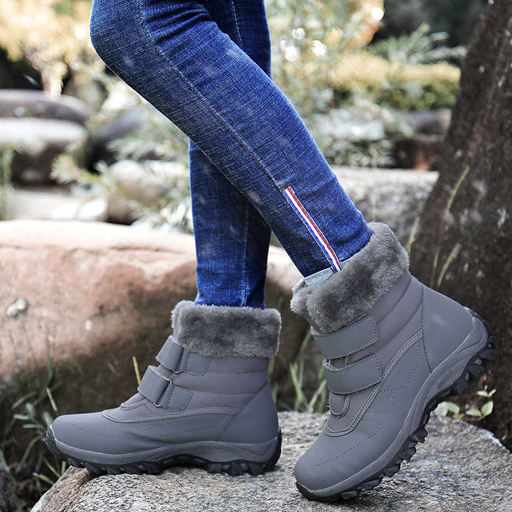 Ladies High-top Plus Velvet Cotton Shoes