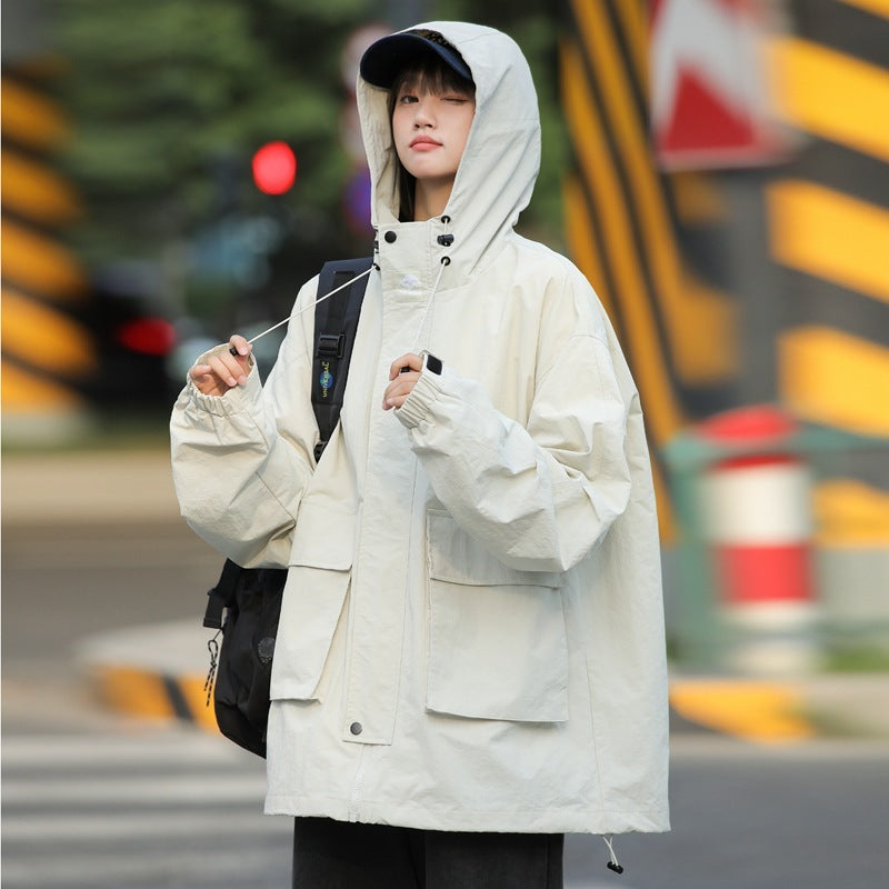 Labeling Large Pocket Hooded Jacket