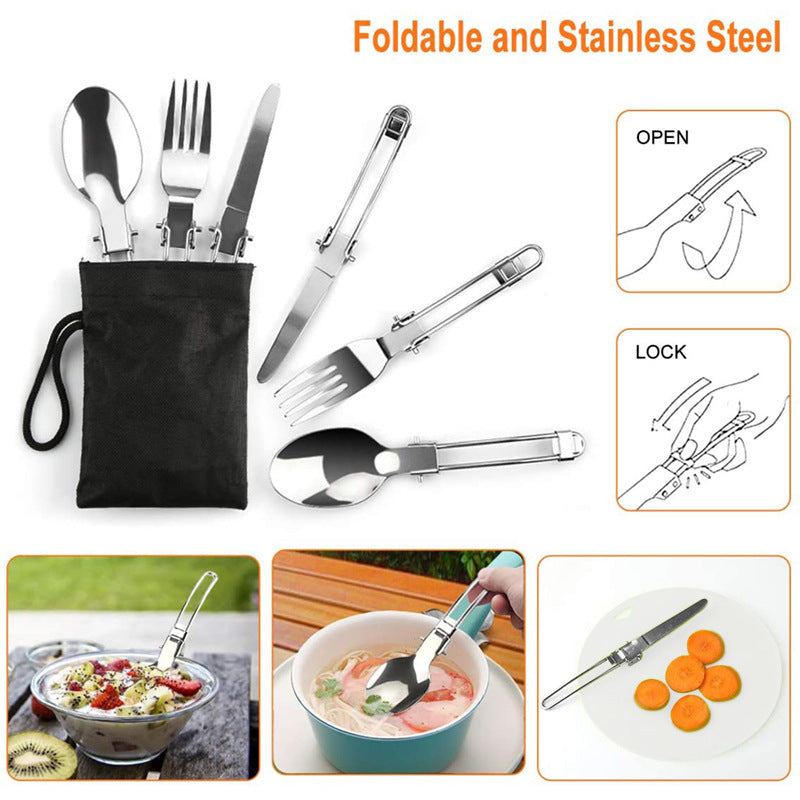 Camping Combination Suit Pot Folding Mini Cookware