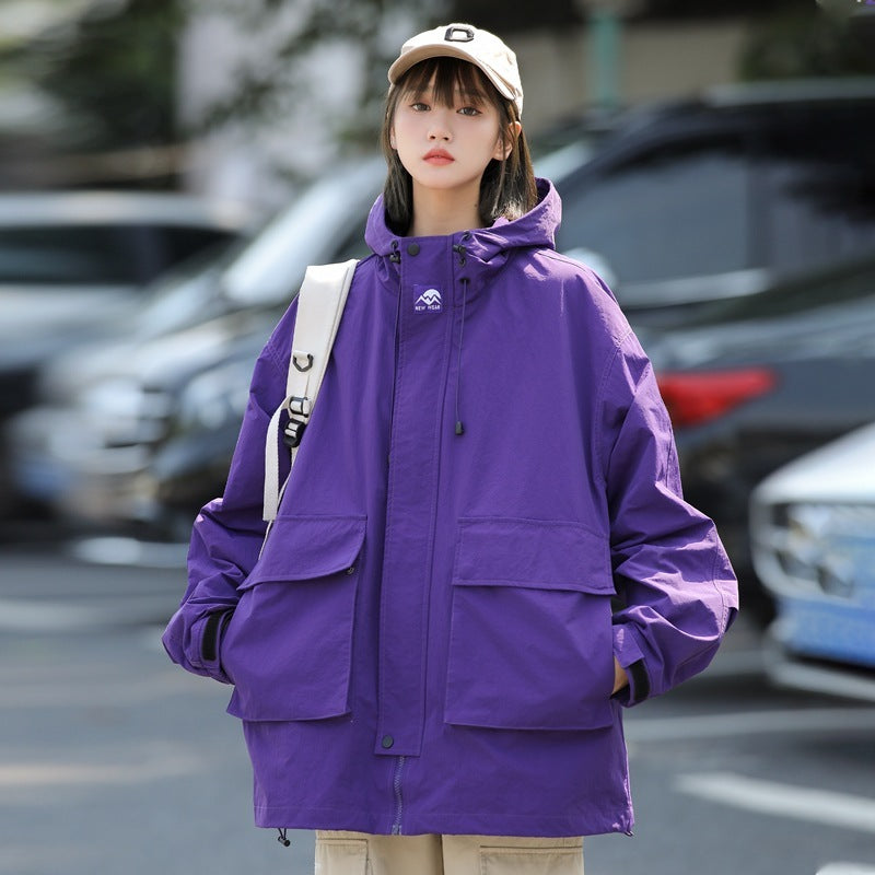 Labeling Large Pocket Hooded Jacket