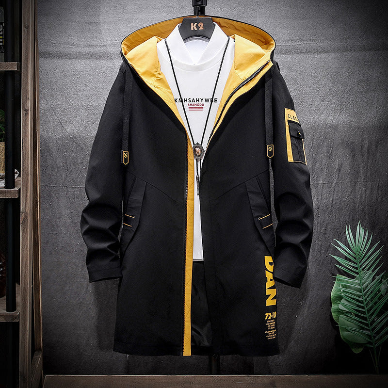 Mid-length Hooded Casual Jacket
