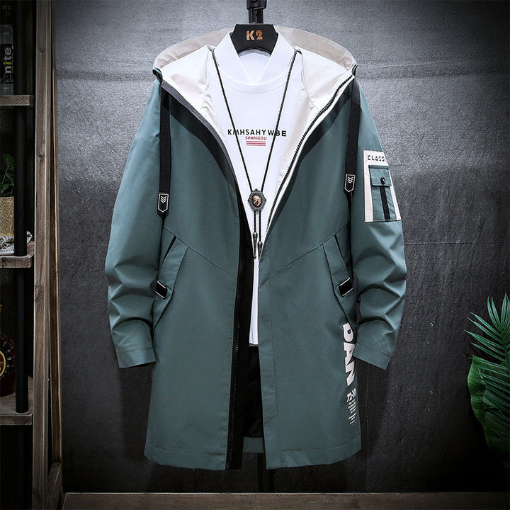 Mid-length Hooded Casual Jacket
